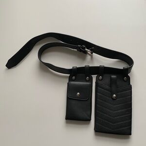 Military style belt with pouches